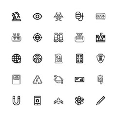 Editable 25 science icons for web and mobile