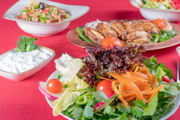 lunc menü with wine