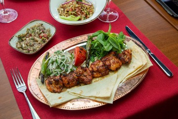 Chicken grill stock photo