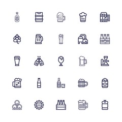 Editable 25 lager icons for web and mobile