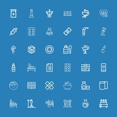 Editable 36 pharmacy icons for web and mobile