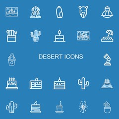Editable 22 desert icons for web and mobile