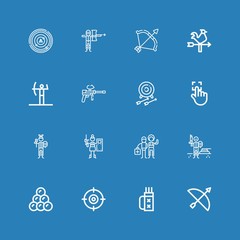 Editable 16 aiming icons for web and mobile