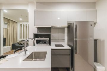 Modern, bright, clean, kitchen interior 