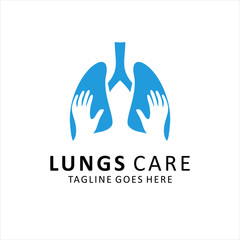 Lungs Care Logo Template Design Vector, Emblem, Design Concept, Creative Symbol, Icon, lungs care  Idea logo design inspiration.