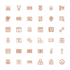Editable 36 number icons for web and mobile