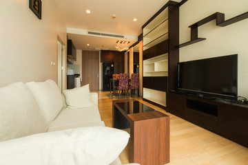 Interior, beautiful apartment, luxurious living room