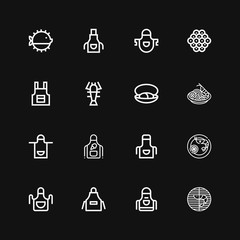 Editable 16 prawn icons for web and mobile