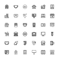 Editable 36 advertising icons for web and mobile