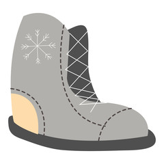 winter shoe boot isolated icon