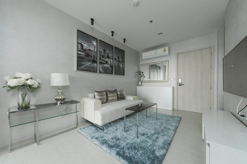 Interior, beautiful apartment, luxurious living room
