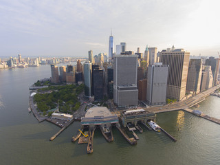 New York City NYC Manhattan Downtown Skyline and One World Trade Center Building, New York City,...