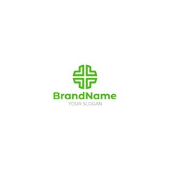 Medical Green Logo Design Vector