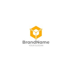 Y Yellow Hexagon Logo Design Vector