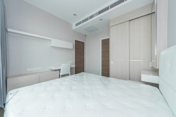 Interior of cozy bedroom in modern design