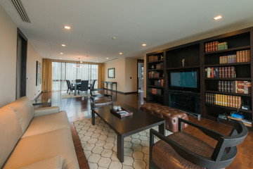 modern living room in bright colors