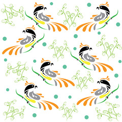 seamless parrot color vector design