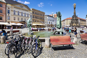 Arion fountain, 1999, sculptor Ivan Theimer, architect Angela Chiantelli, Olomouc town, Moravia,...