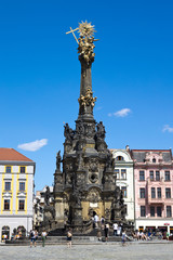 The holy trinity column (UNESCO), Upper square, Olomouc, Moravia, Czech republic