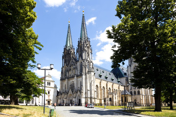 Obraz premium st. Wenceslas cathedral from 1107, Olomouc, Moravia, Czech republic