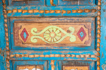 decorative drawings on the door