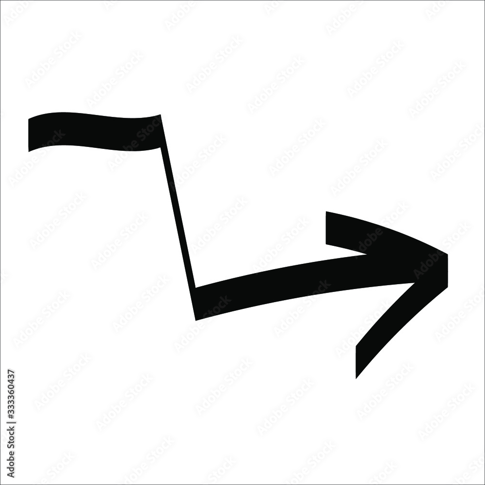 Poster arrows vector collection with doodle style and black color. vector eps 10. abstract elements for bus