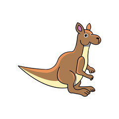 cartoon kangaroo vector design details