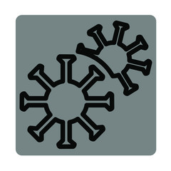 Fototapeta premium Coronavirus icon. COVID-19. Black vector icon EPS 10. 