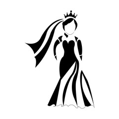 beautiful woman simple design vector illustration