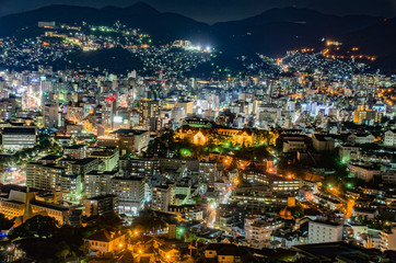 Fototapeta na wymiar city at night 長崎　nagasaki