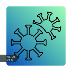 Coronavirus icon. COVID-19. Black vector icon EPS 10. 