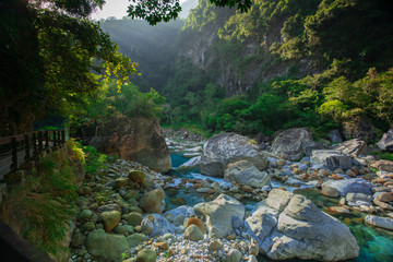Naklejka na ściany i meble Valley Stream of Shakabang Stream, Taroko Scenic Area, Hualien, Taiwan