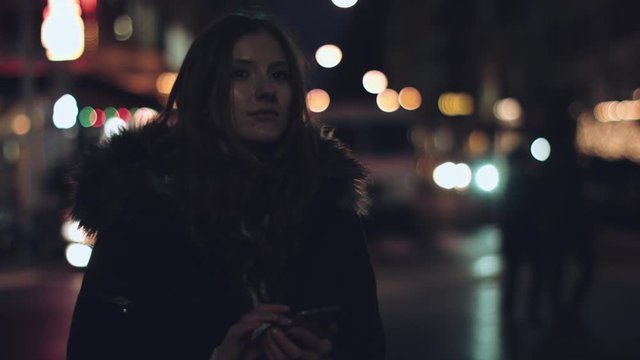 Young adult woman on street in New York