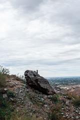rocks of mountain and blue sky