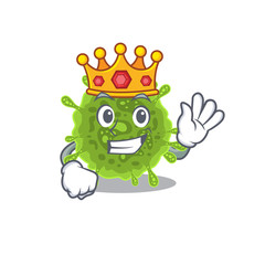 The Royal King of coronavirus cartoon character design with crown