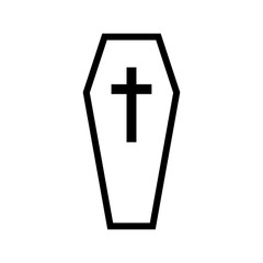 Obraz premium Coffin icon vector
