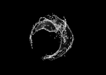 抽象的な水しぶきの輪