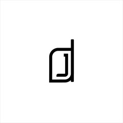 Letter dj logo, vector illustration of letter dj logo design, vector image of letter dj logo design template