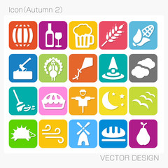 Naklejka premium アイコン・秋（Autumn-2）Vector Design