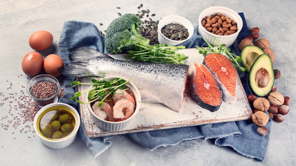 Omega-3 fatty acid rich foods.