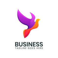 Awesome dove colorful logo design