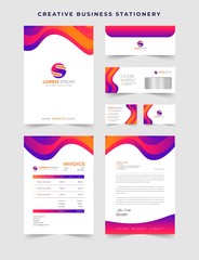 Creative stationery business corporate identity template design