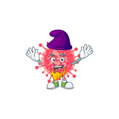 Cute cartoon design of coronavirus emergency performed as an Elf