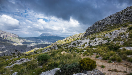Fototapeta na wymiar Sierra de Tramuntana mountains on Mallorca