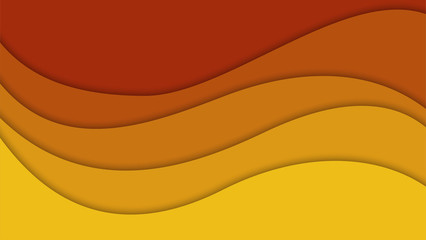 3D abstract background and paper cut shapes, vector illustration