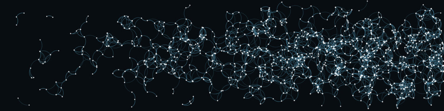 Procedural Art Network Mesh background illustration