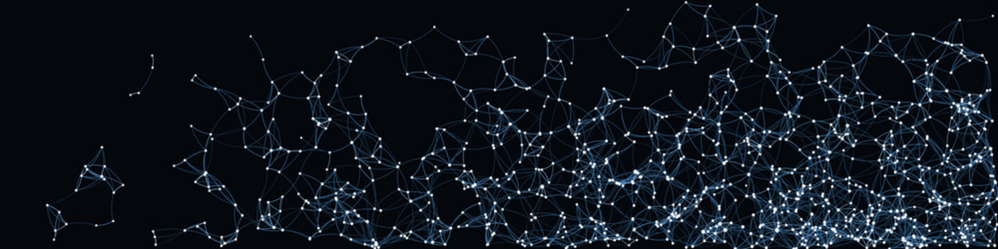 Procedural Art Network Mesh background illustration