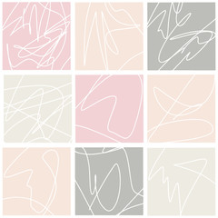 Colorful abstract seamless pattern. Repeat, hand-drawn pattern of pastel colors.