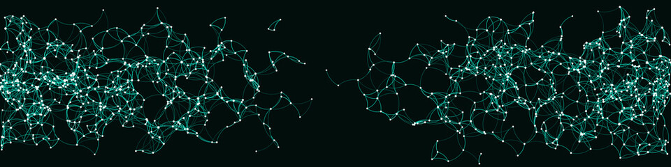 Procedural Art Network Mesh background illustration