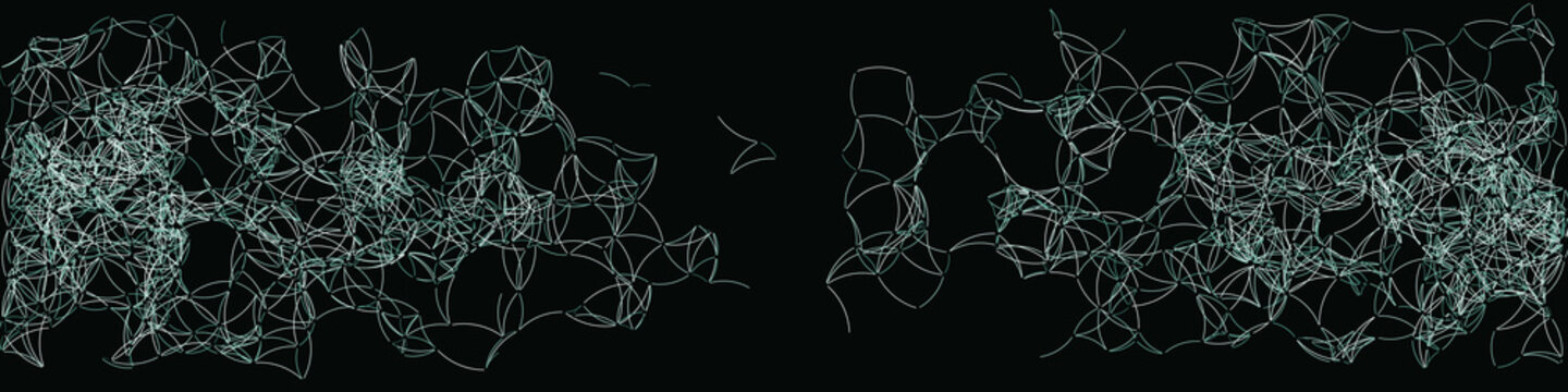 Procedural Art Network Mesh background illustration